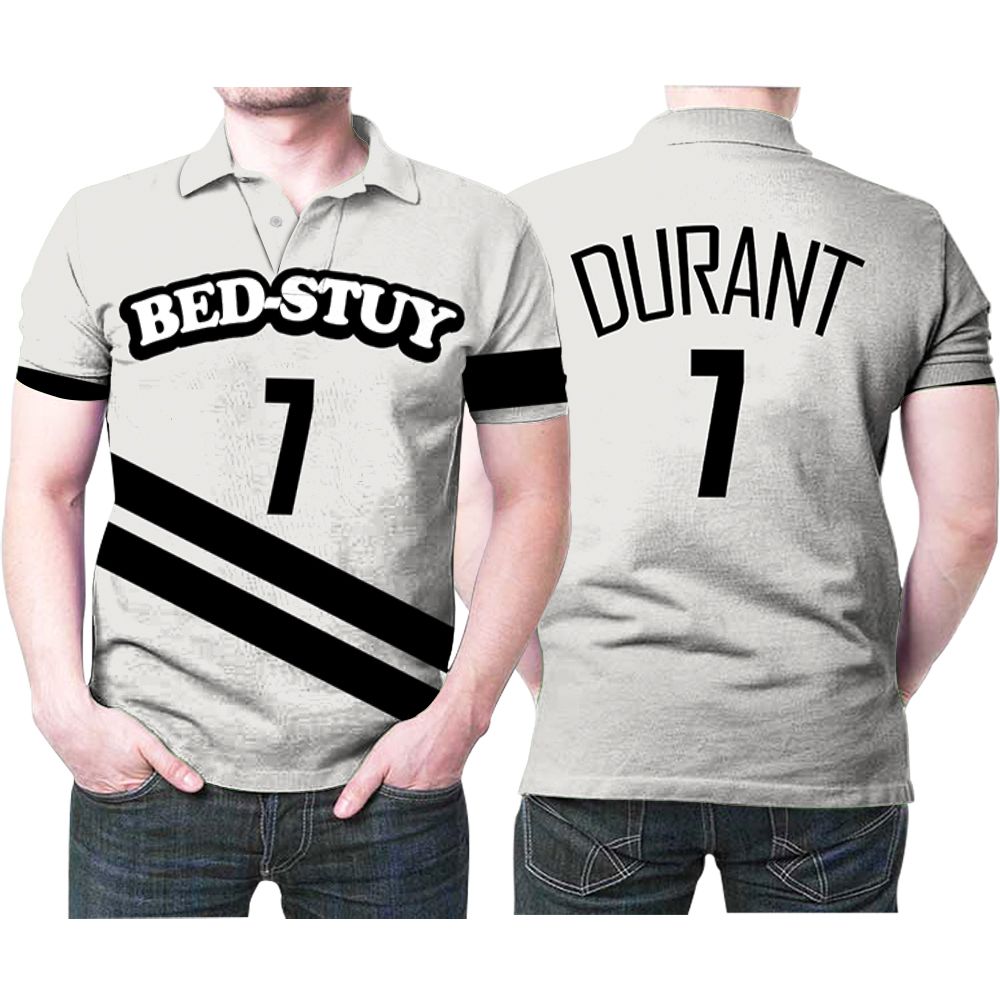 Brooklyn Nets Kevin Durant 7 Nba Basketball 2020 City Edition New Arrival White Jersey Style Gift For Nets Fans Polo Shirt