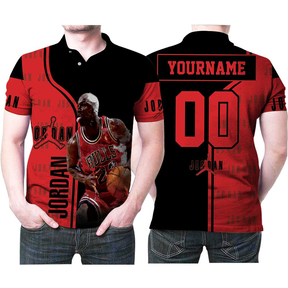 Chicago Bulls Michael Jordan 23 Nba Basketball Team Logo Personalized Custom Name Chicago Bulls Fans Michael Jordan Lovers 2 Polo Shirt