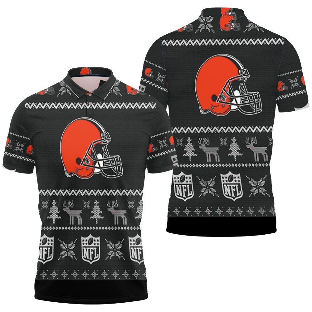 Cleveland Browns Nfl Ugly Sweatshirt Christmas 3d Polo Shirt All Over Print Shirt 3d T-shirt