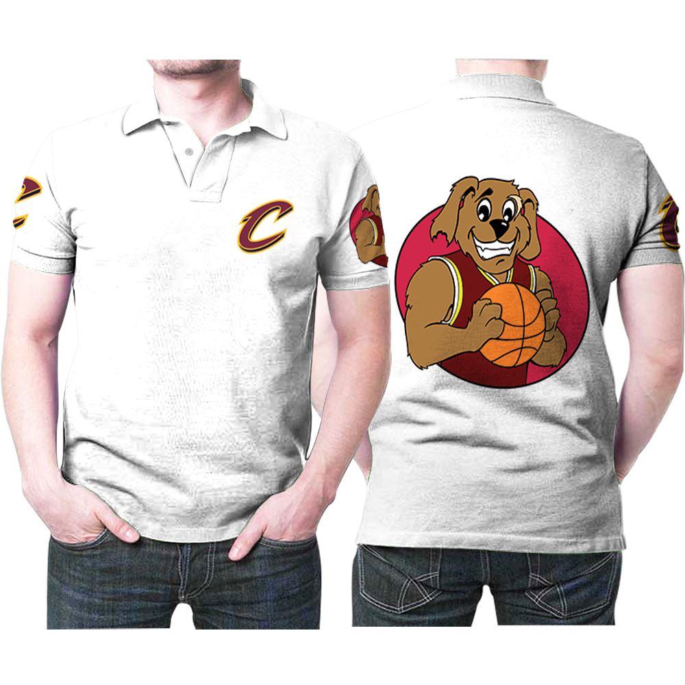 Cleveland Cavaliers Basketball Classic Mascot Logo Gift For Cavaliers Fans White Polo Shirt All Over Print Shirt 3d T-shirt