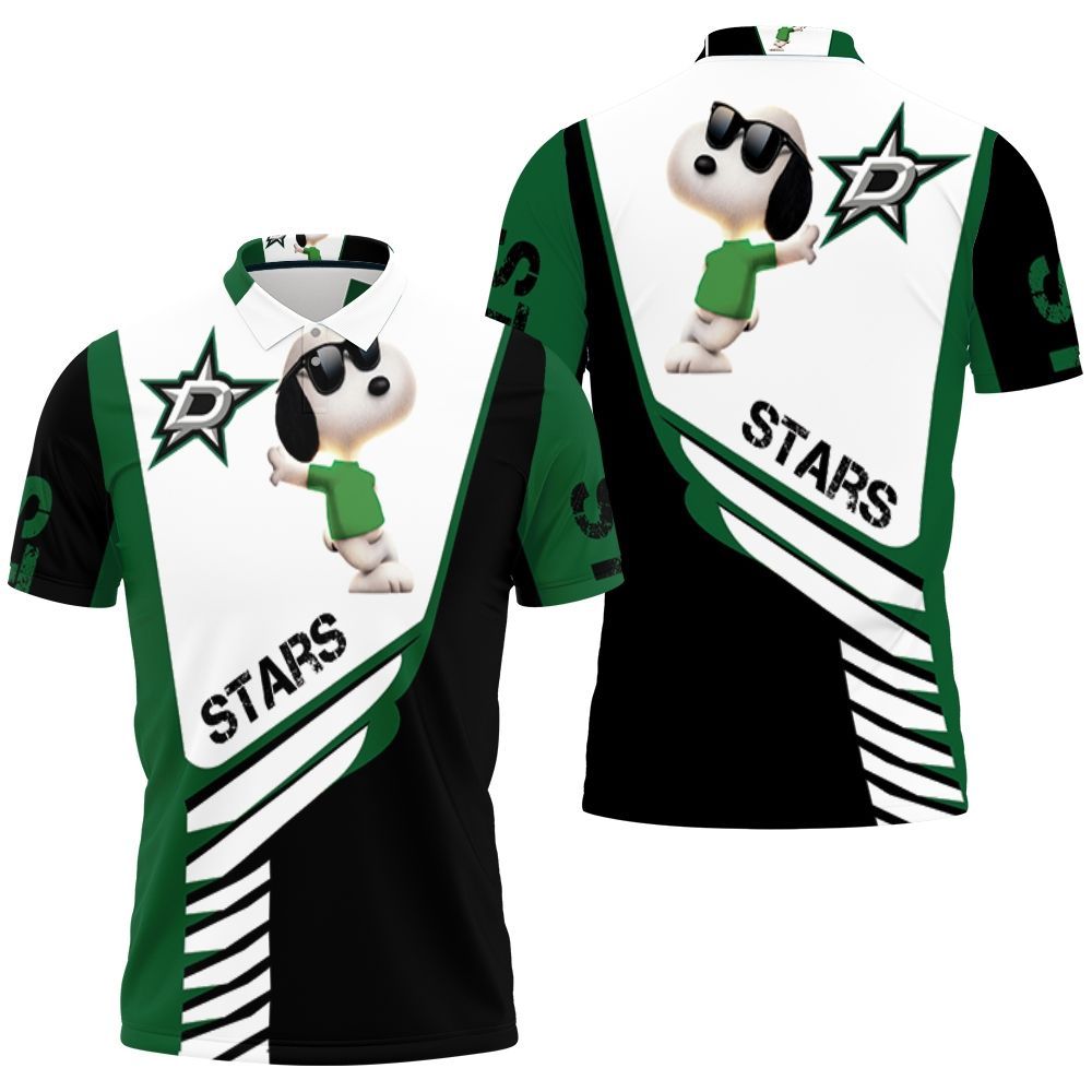 Dallas Stars Snoopy For Fans 3d Polo Shirt All Over Print Shirt 3d T-shirt