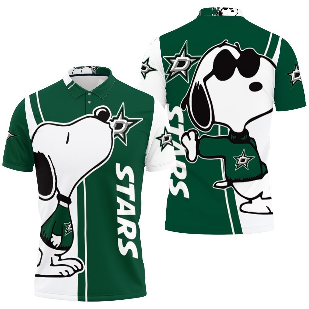Dallas Stars Snoopy Lover 3d Printed Polo Shirt All Over Print Shirt 3d T-shirt