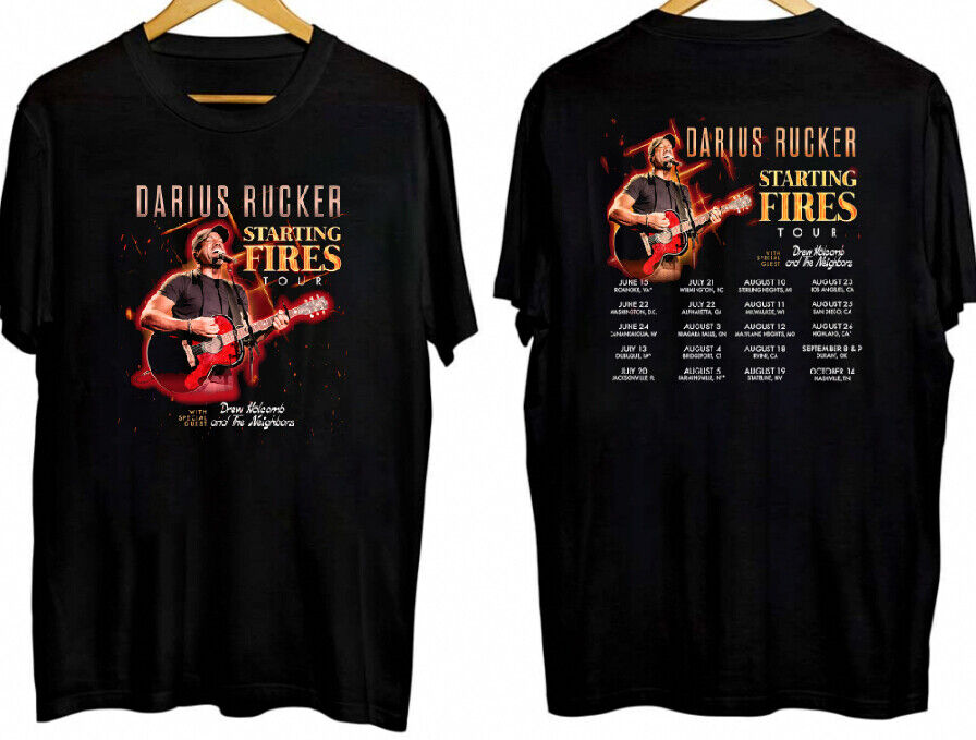 Darius Rucker Starting Fires Tour 2023 T-shirt Gift For Fan
