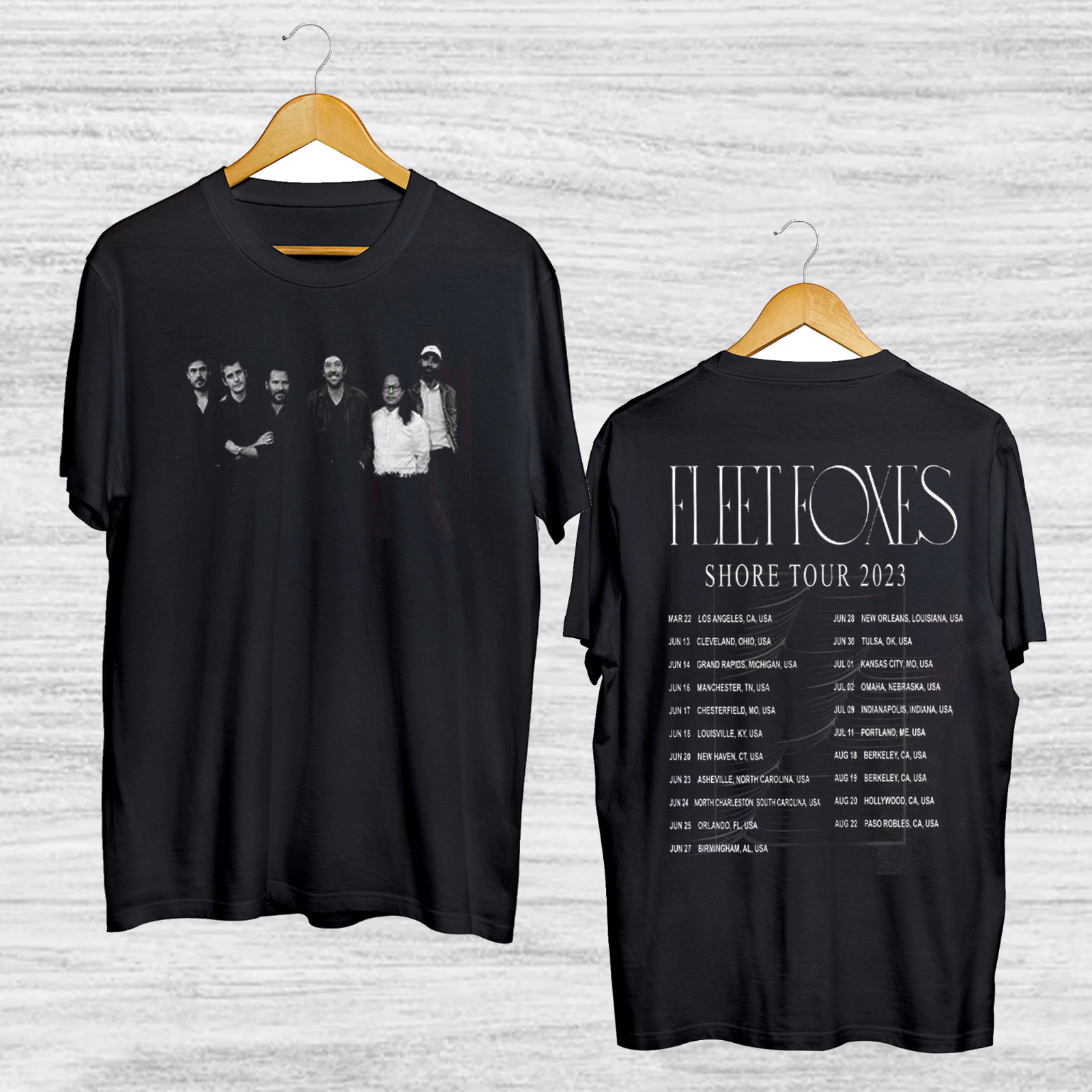 Fleet Foxes Shore Tour 2023 Unisex T-shirt