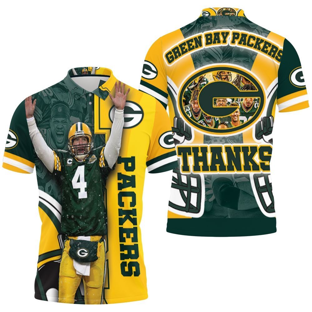 Green Bay Packers Brett Favre Thanks Nfl 2020 Season Nfc North Winner Personalized Polo Shirt All Over Print Shirt 3d T-shirt