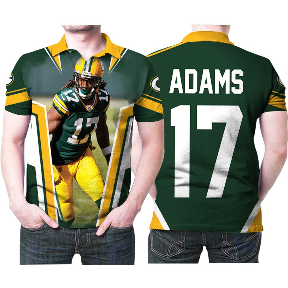 Green Bay Packers Davante Adams Legend 17 Nfl American Football Green 3d Designed Allover Gift For Packers Fans 1 Polo Shirt