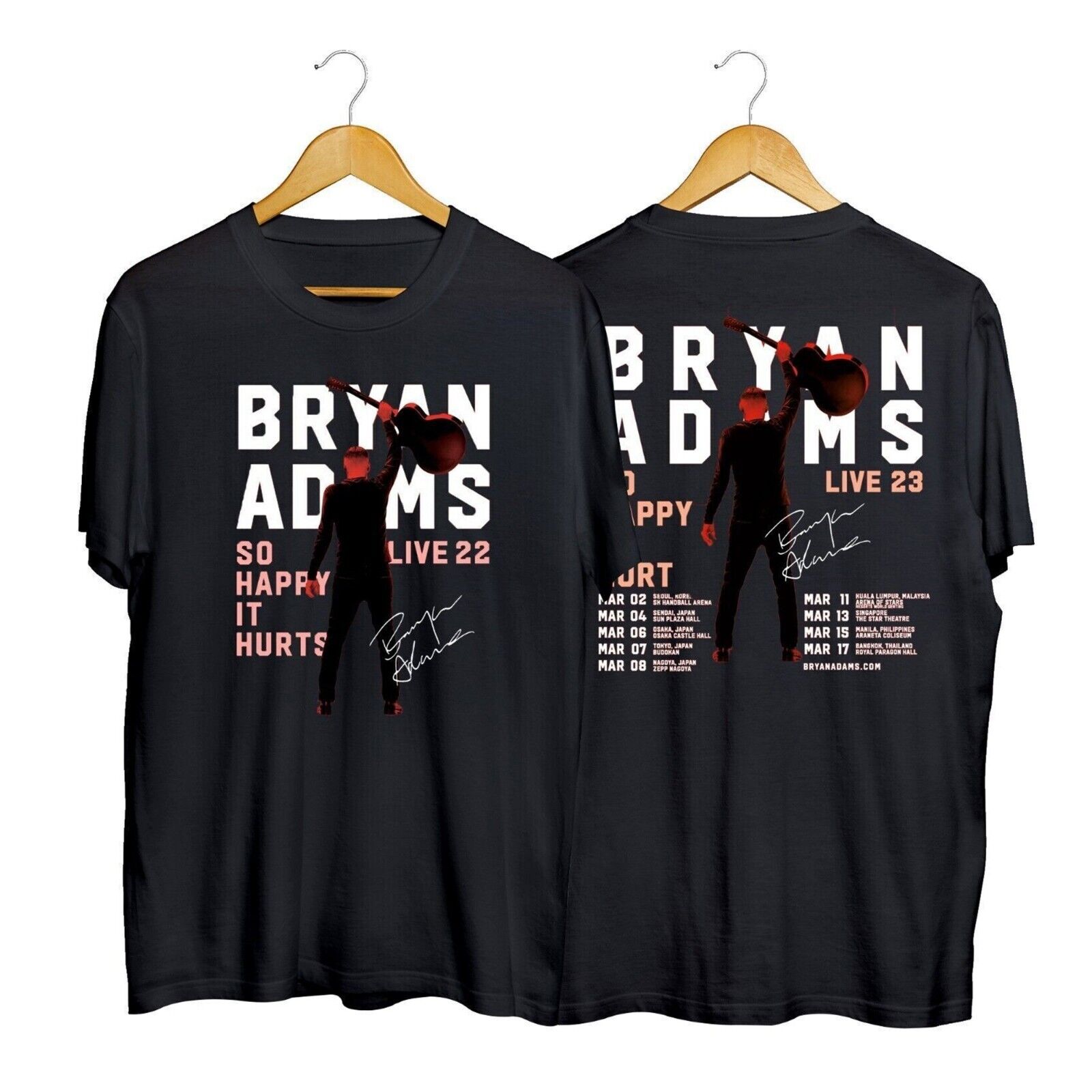 Hot Bryan Adams So Happy It Hurts 2023 Tour Shirt
