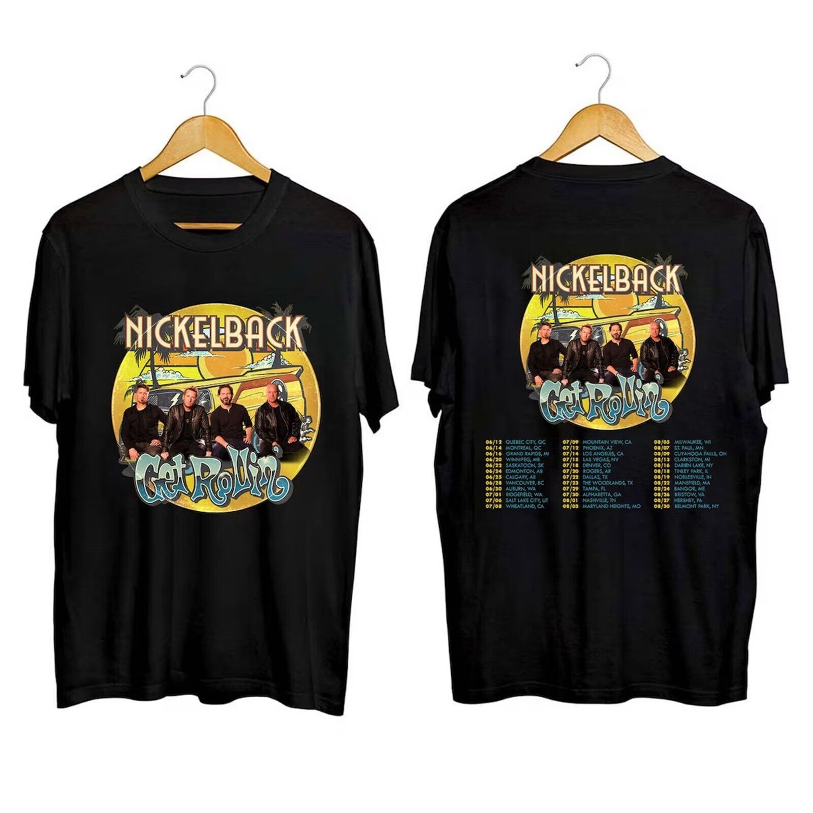 Hot Nickelback Get Rollin Tour 2023 Shirt