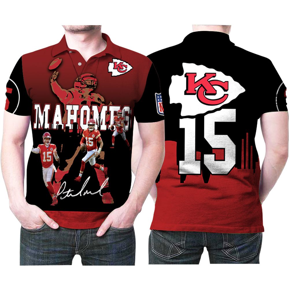 Kansas City Chiefs Patrick Mahomes 15 Legend Signature 3d Printed Gift For Patrick Mahomes Fan Polo Shirt All Over Print Shirt 3d T-shirt