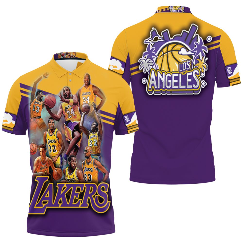 Legend Of Los Angeles Lakers Western Conference Nba Polo Shirt All Over Print Shirt 3d T-shirt