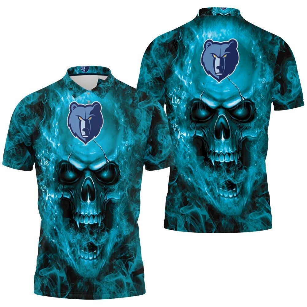 Memphis Grizzlies Nba Fans Skull Polo Shirt All Over Print Shirt 3d T-shirt