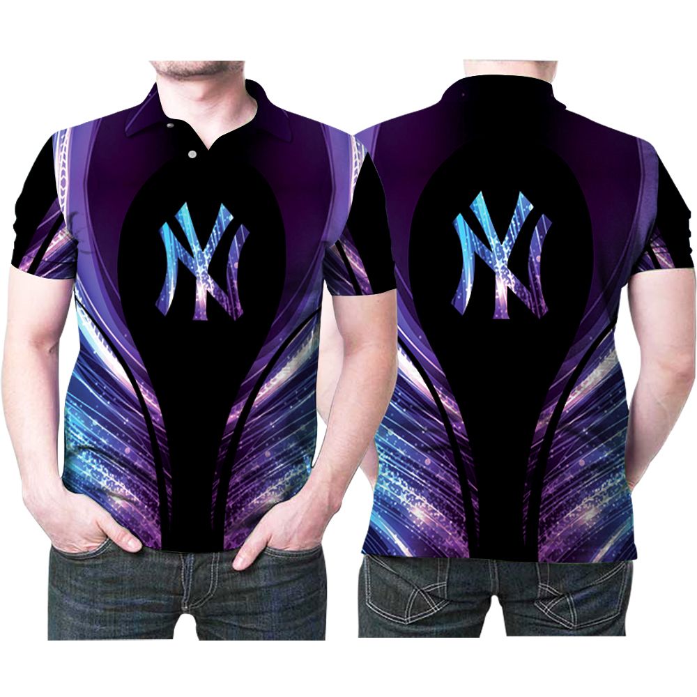 New York Yankees Logo Holographic Style 3d Printed Gift For New York Yankees Fan Polo Shirt All Over Print Shirt 3d T-shirt