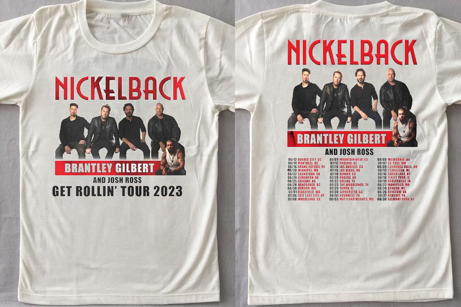 Nickelback Band Music Get Rollin 2023 Tour T Shirt
