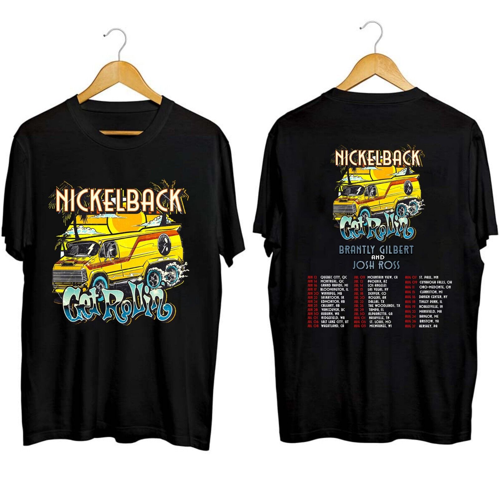 Nickelback Get Rollin_ Tour 2023 Unisex T-shirt Gift For Fan