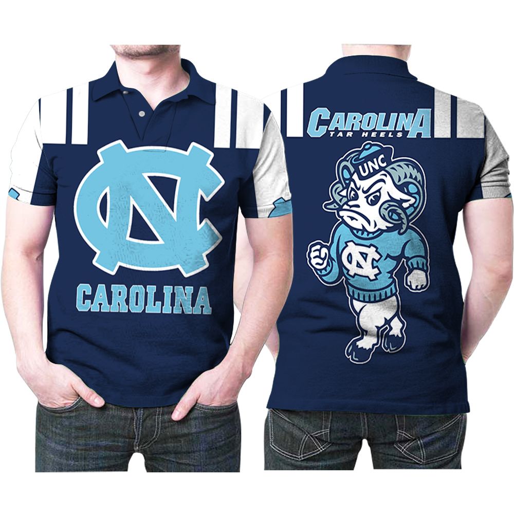 North Carolina Tar Heels Logo Ncaa Mascot 3d Printed Gift For North Carolina Tar Heels Fan Polo Shirt All Over Print Shirt 3d T-shirt