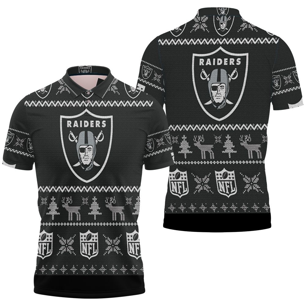 Oakland Raiders Nfl Ugly Sweatshirt Christmas 3d Polo Shirt All Over Print Shirt 3d T-shirt
