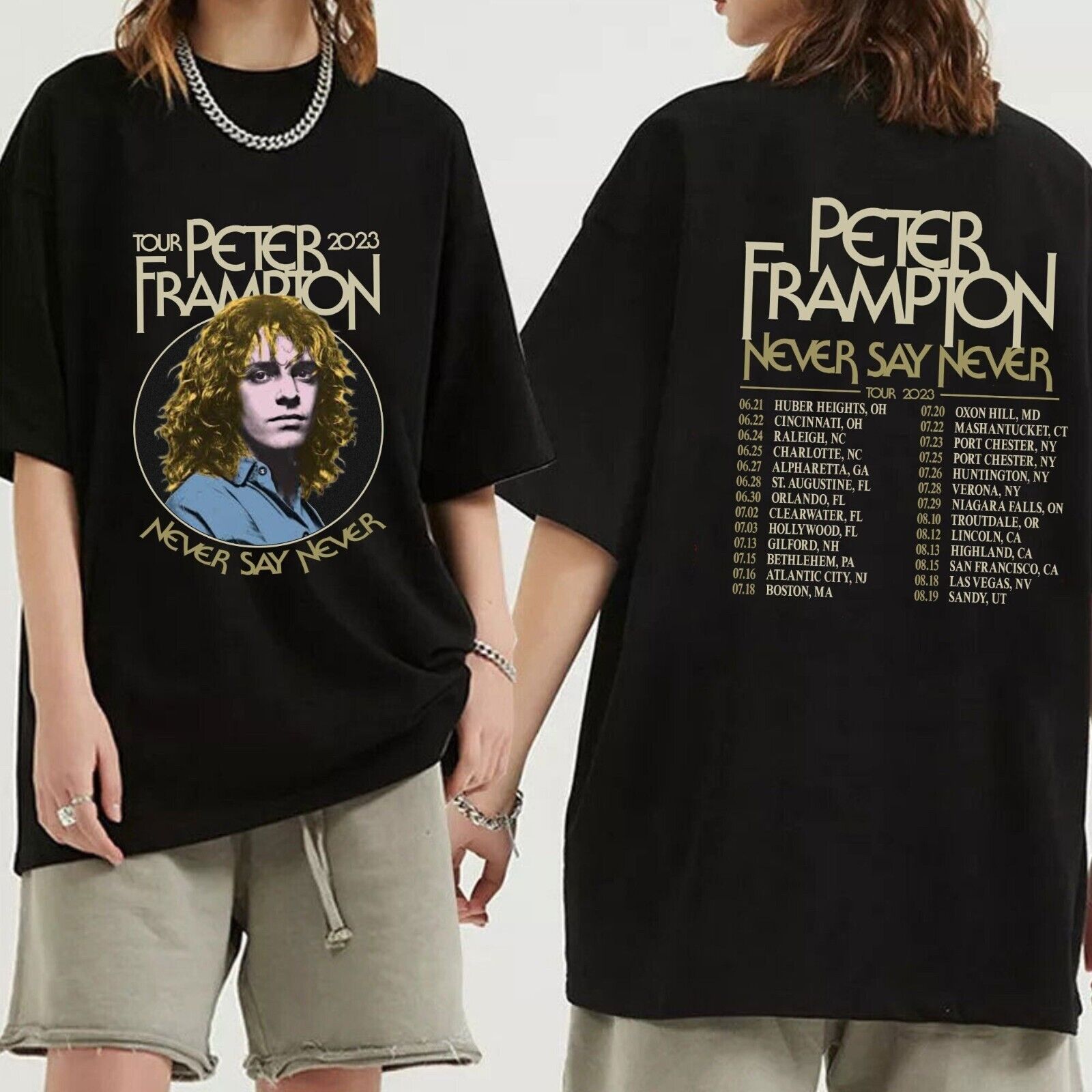 Peter Frampton Never Say Never Tour 2023 Tee