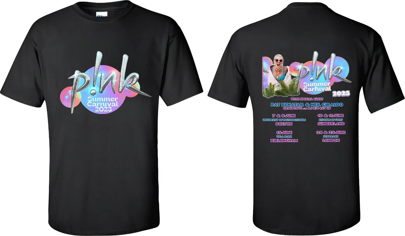 Pink P!nk Singer Summer Carnival 2023 Festival Tour Tshirt
