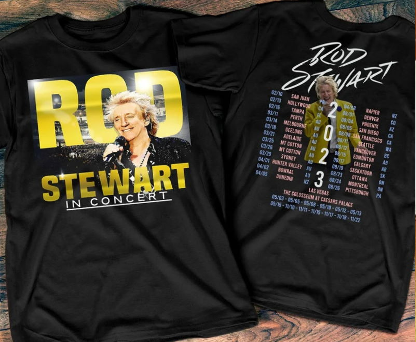 Rod Stewart The Hits Tour 2023 T-shirt