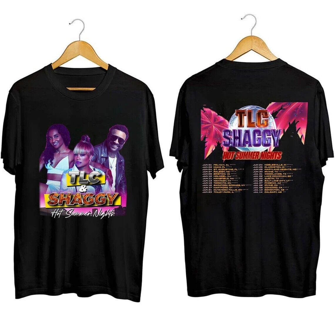 Tlc And Shaggy Hot Summer Night Tour 2023 Shirt