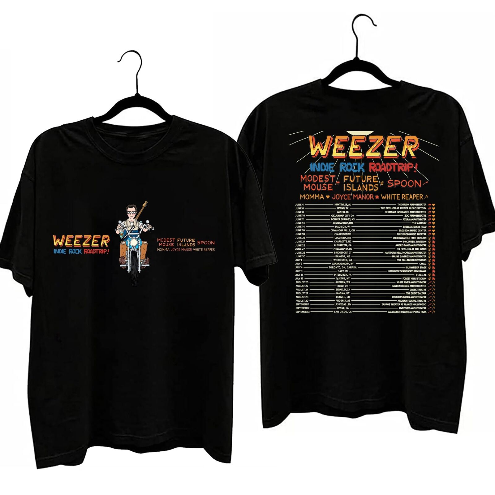 Weezer Indie Rock Roadtrip! Tour 2023 Shirt