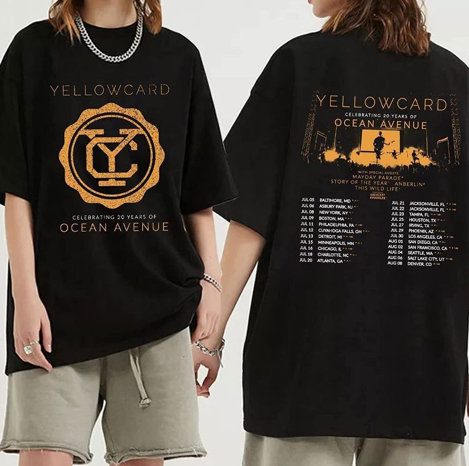 Yellowcard 2023 Tour Shirts
