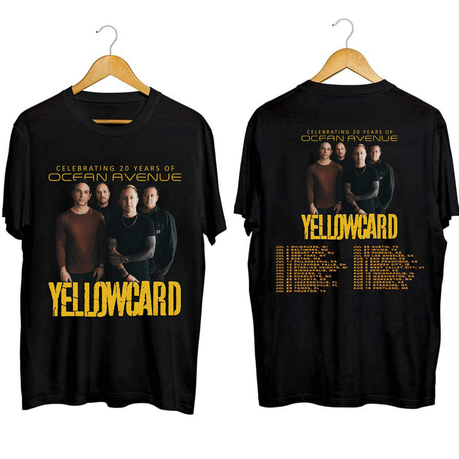 Yellowcard 2023 Tour TShirt