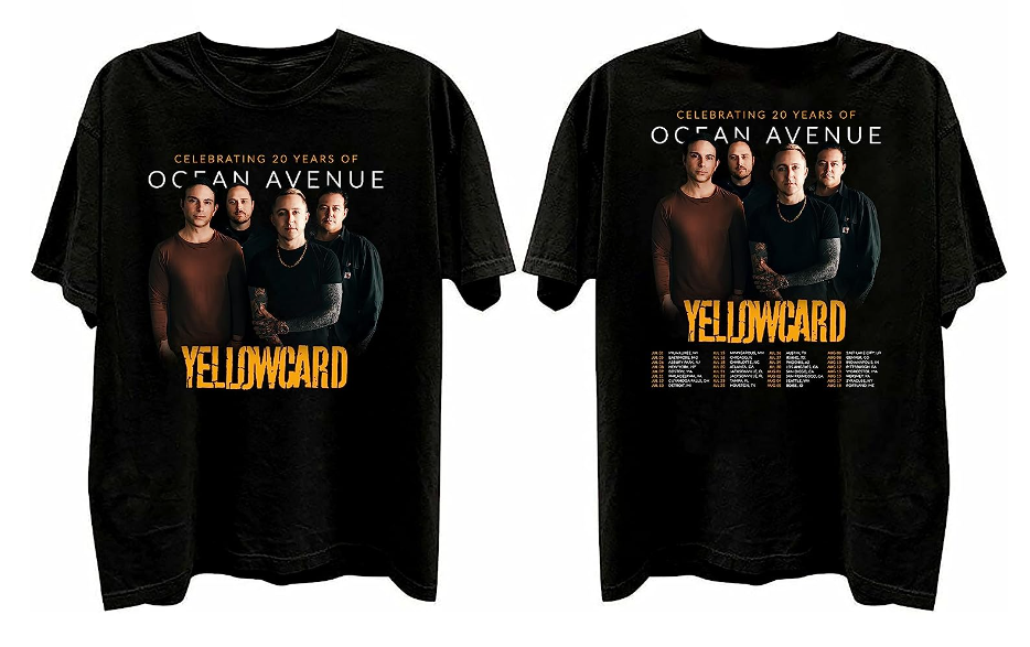 Yellowcard Tour 2023 T-shirts