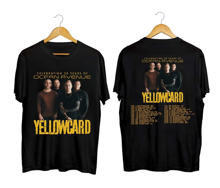 Yellowcard Tour 2023 Tshirts