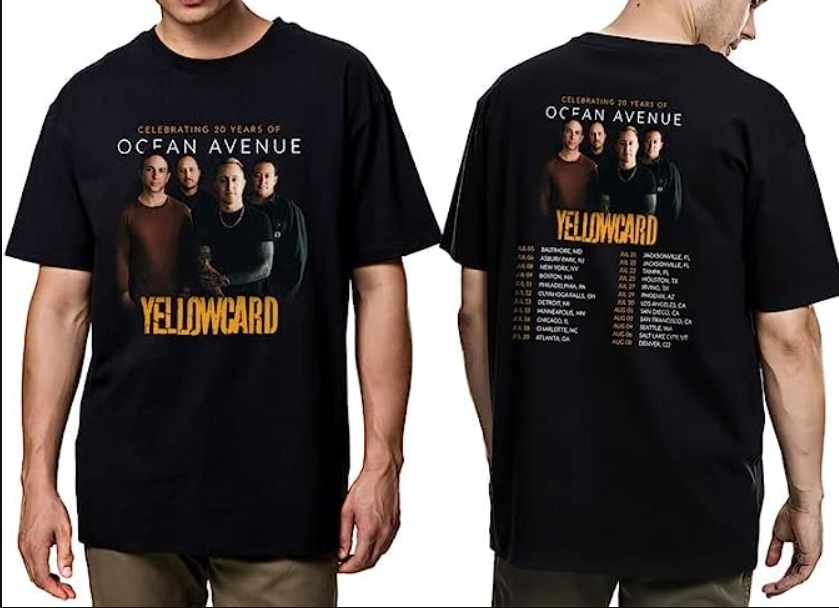 Yellowcard Tour 2023 shirts