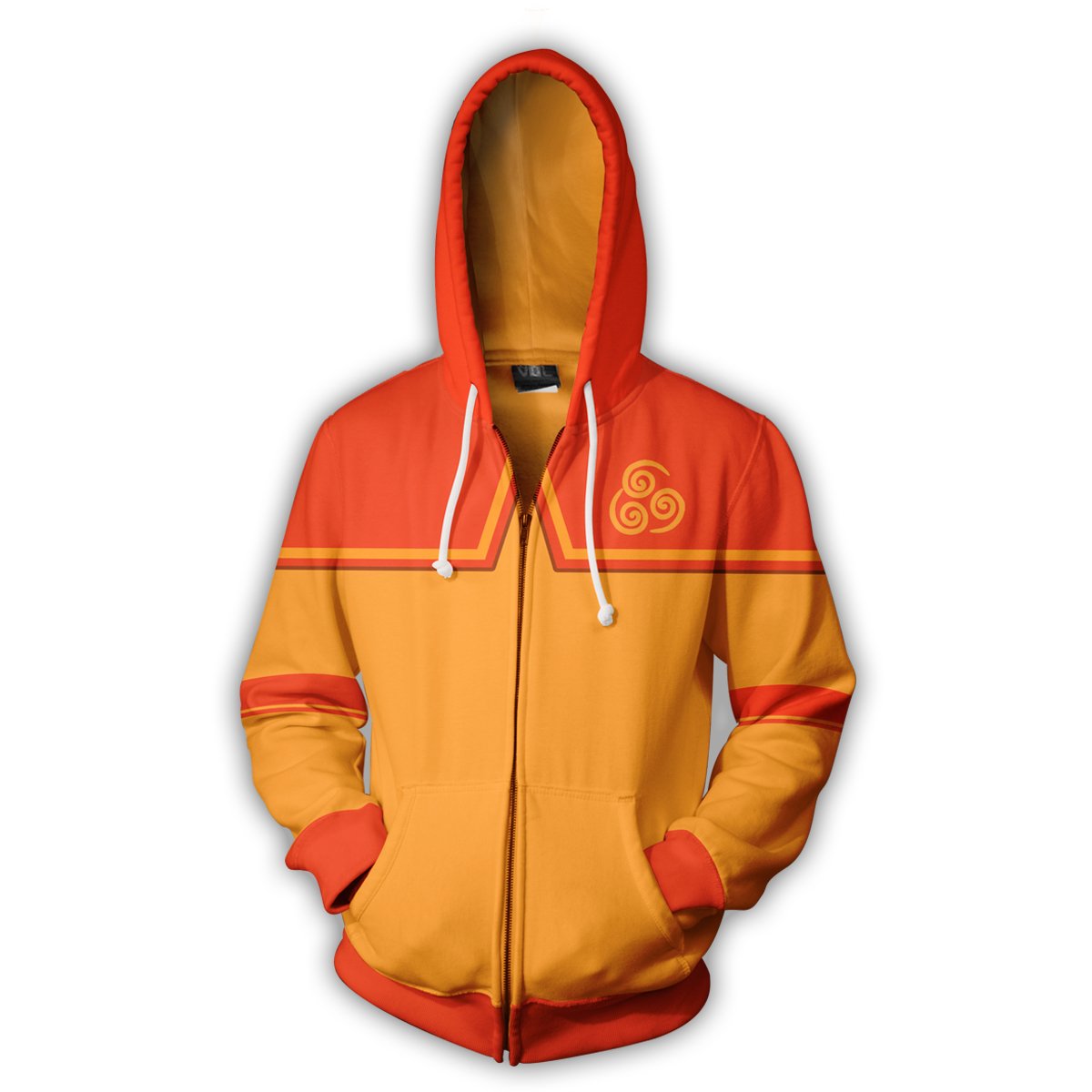 Avatar The Last Airbender Aang Hoodies - Zip Up Orange Hoodie