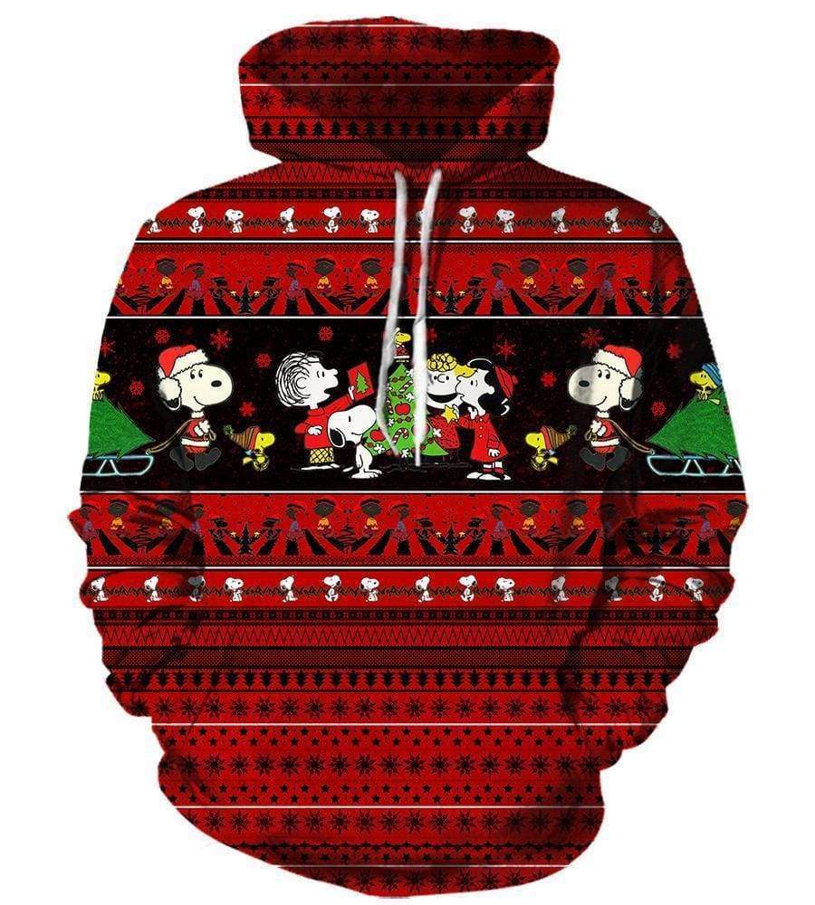 Christmas Snoopy Peanuts Hoodies - Pullover Red Hoodie