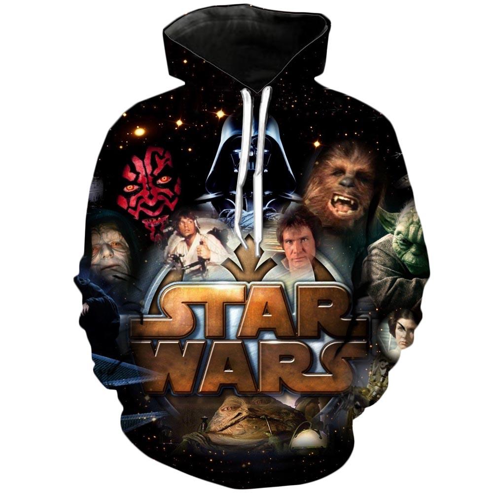 Dark vs Light  Star Wars 3D Printed Hoodie