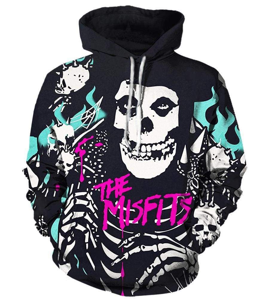 Misfits Hoodies - Pullover Black Hoodie