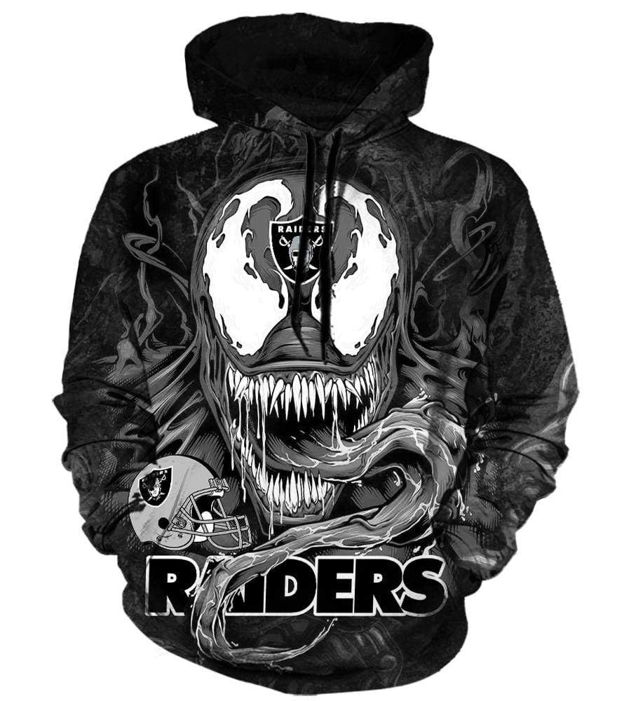 Okland Raiders Venom Hoodies - Pullover Black Hoodie