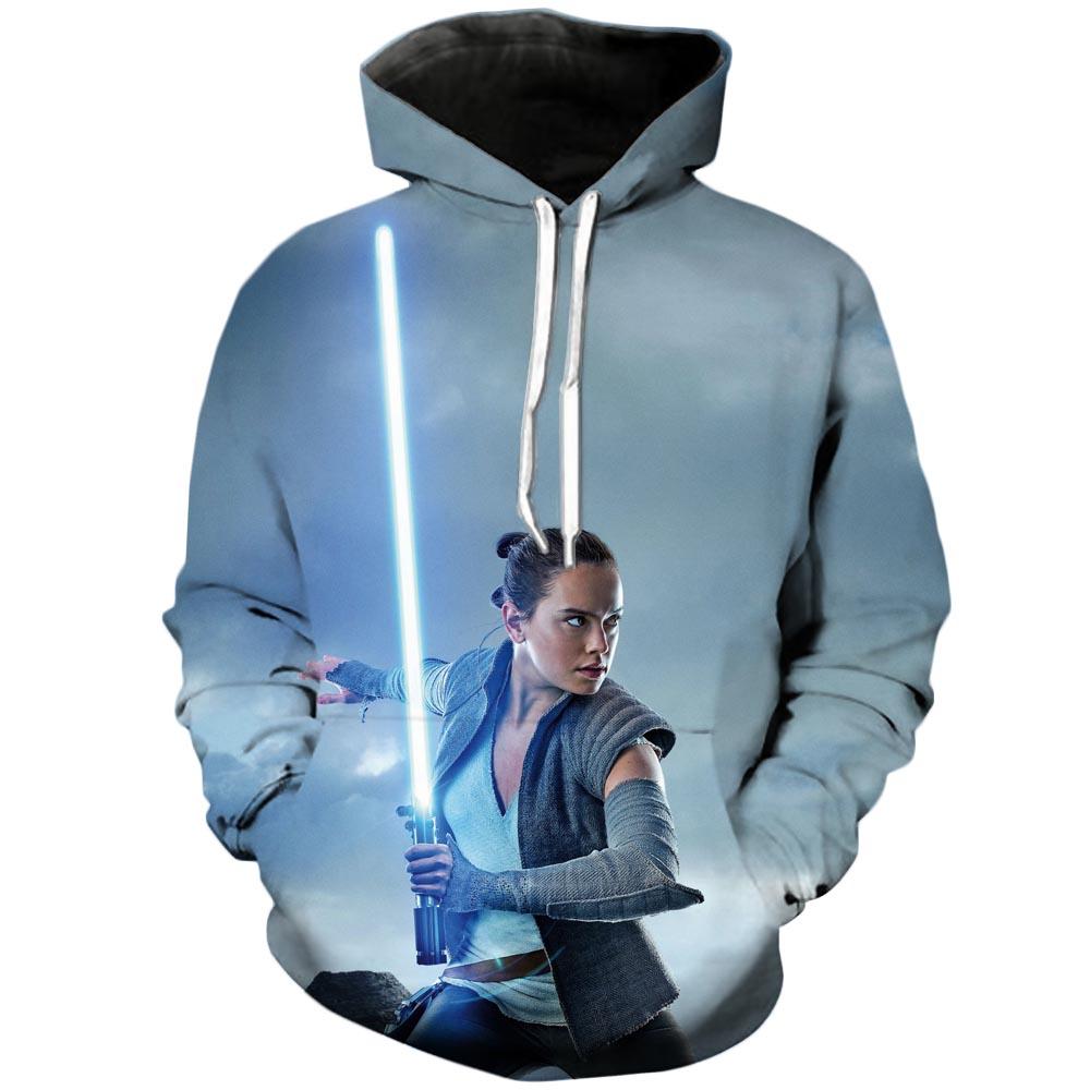 Rey The Last Jedi  Star Wars 3D Printed Hoodie