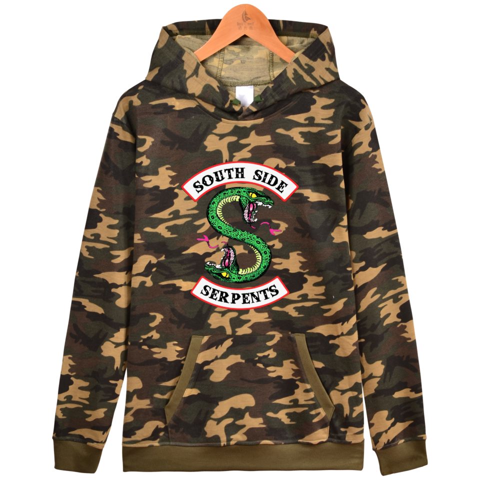 Riverdale  Hoodies - Riverdale Series Double-Headed Snake Cool ArmyGreen Hoodie