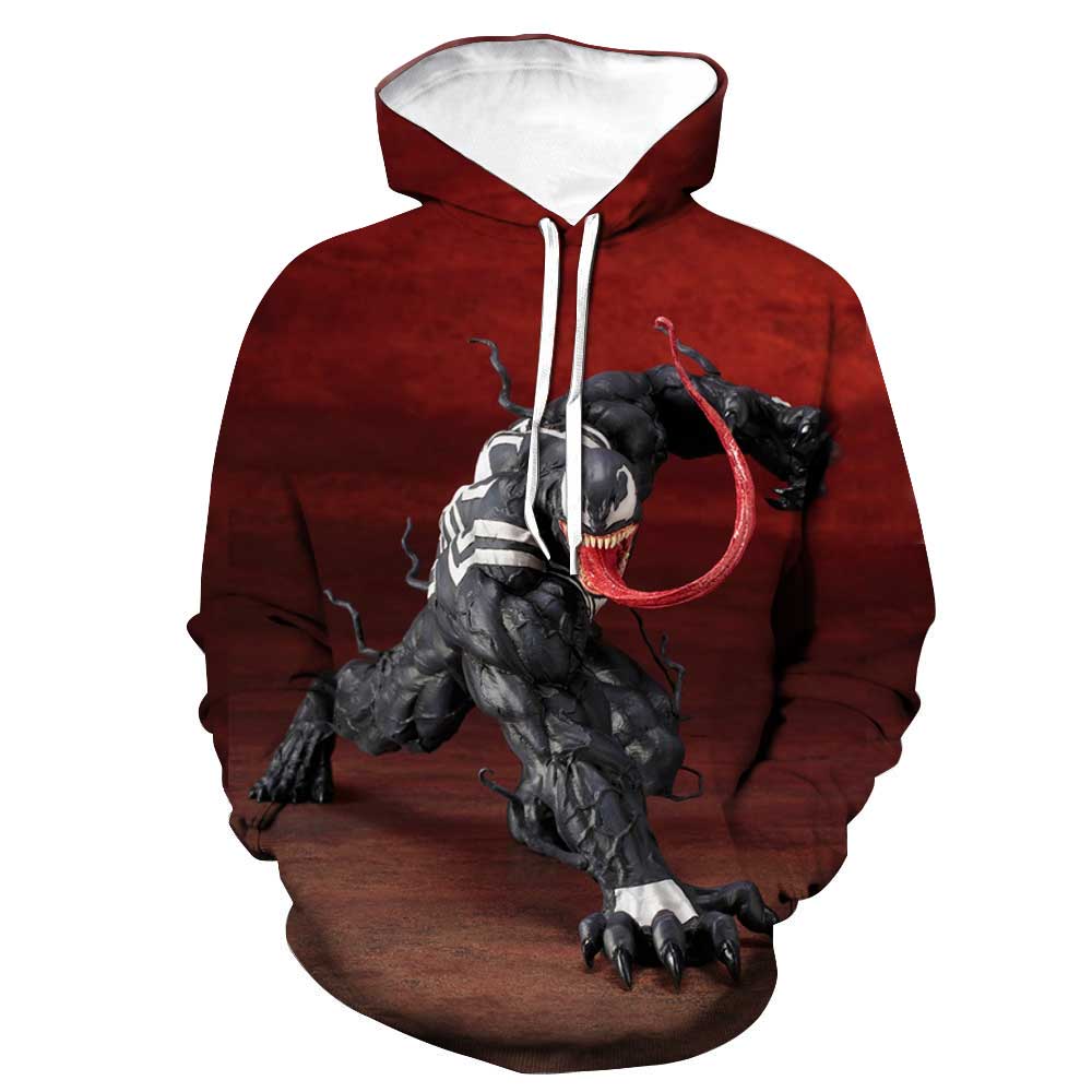 Spider-Man Hoodies - Marvels Spider-Man Villain Venom Cool 3D Hoodie