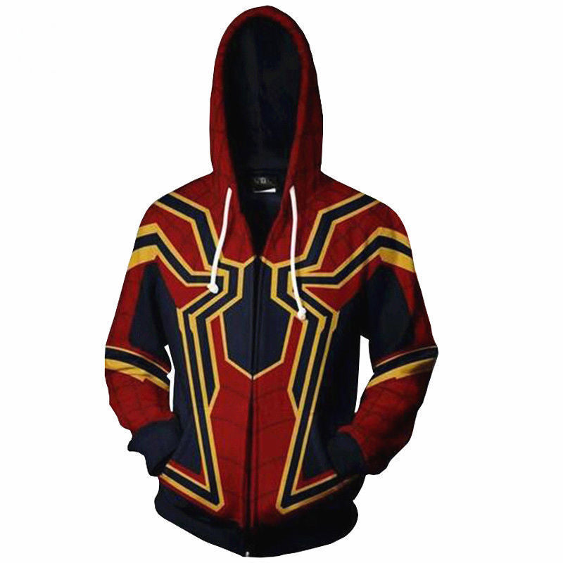 Spiderman Hoodies - Spiderman Super Hero Super Cool 3D Zip Up Hoodie