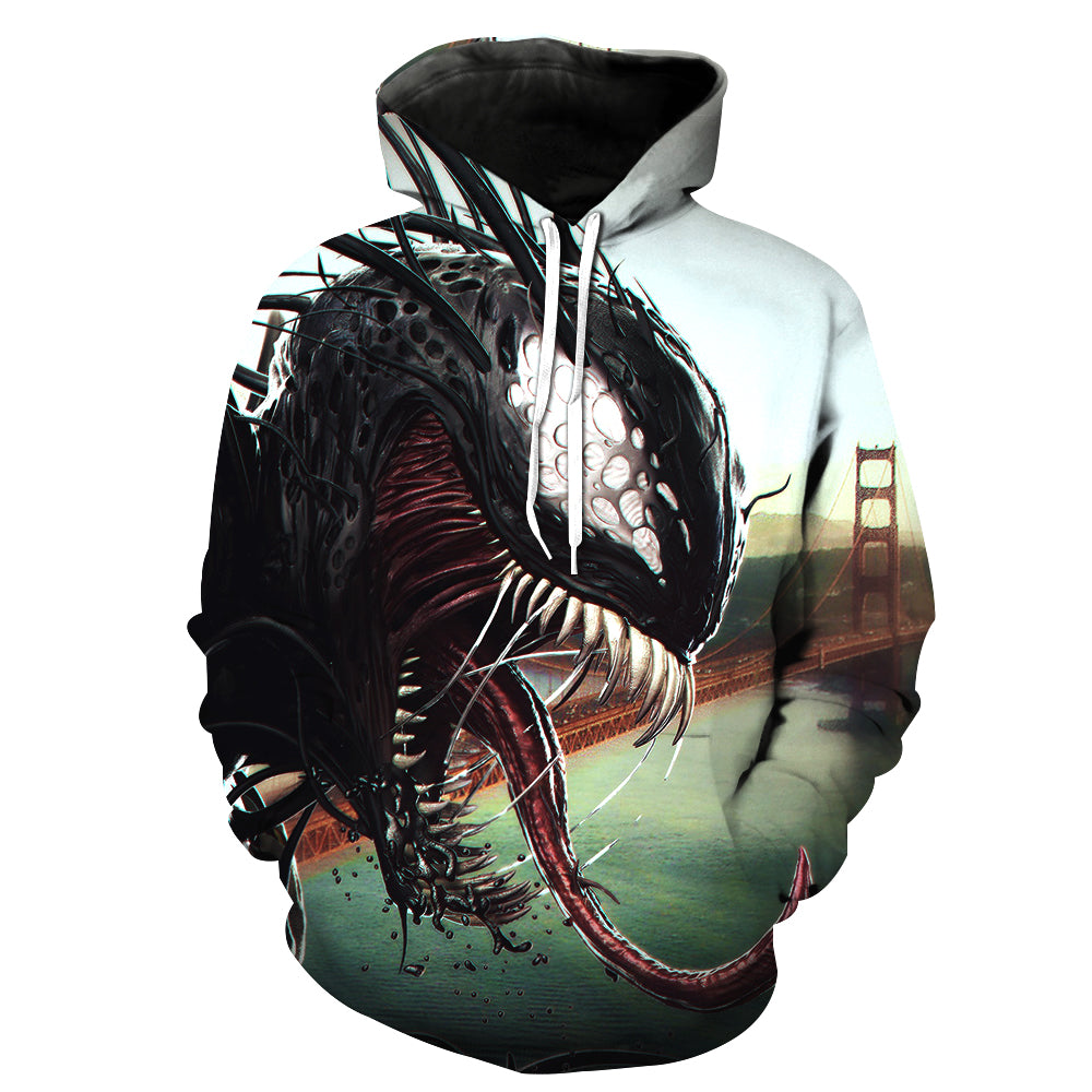 Spiderman Hoodies - Venom Spiderman Monster Mouth 3D Hoodie