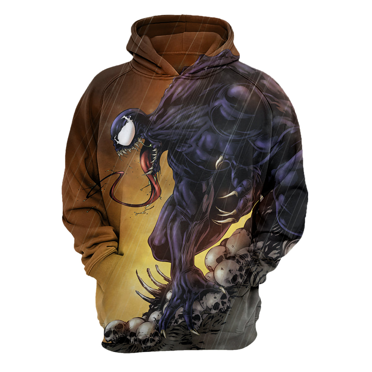 Spiderman Hoodies - Venom Spiderman Series Super Cool Yellow 3D Hoodie