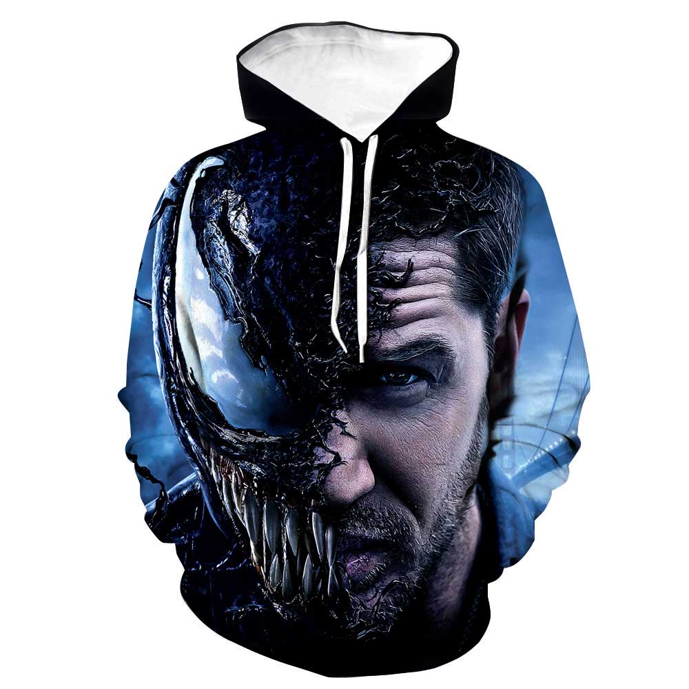 Spiderman Hoodies - Venom Spiderman Venom Eyes Cool 3D Hoodie