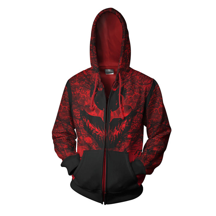 Spiderman Hoodies - Venom Vs. Carnage 3D Zip Up Hoodie