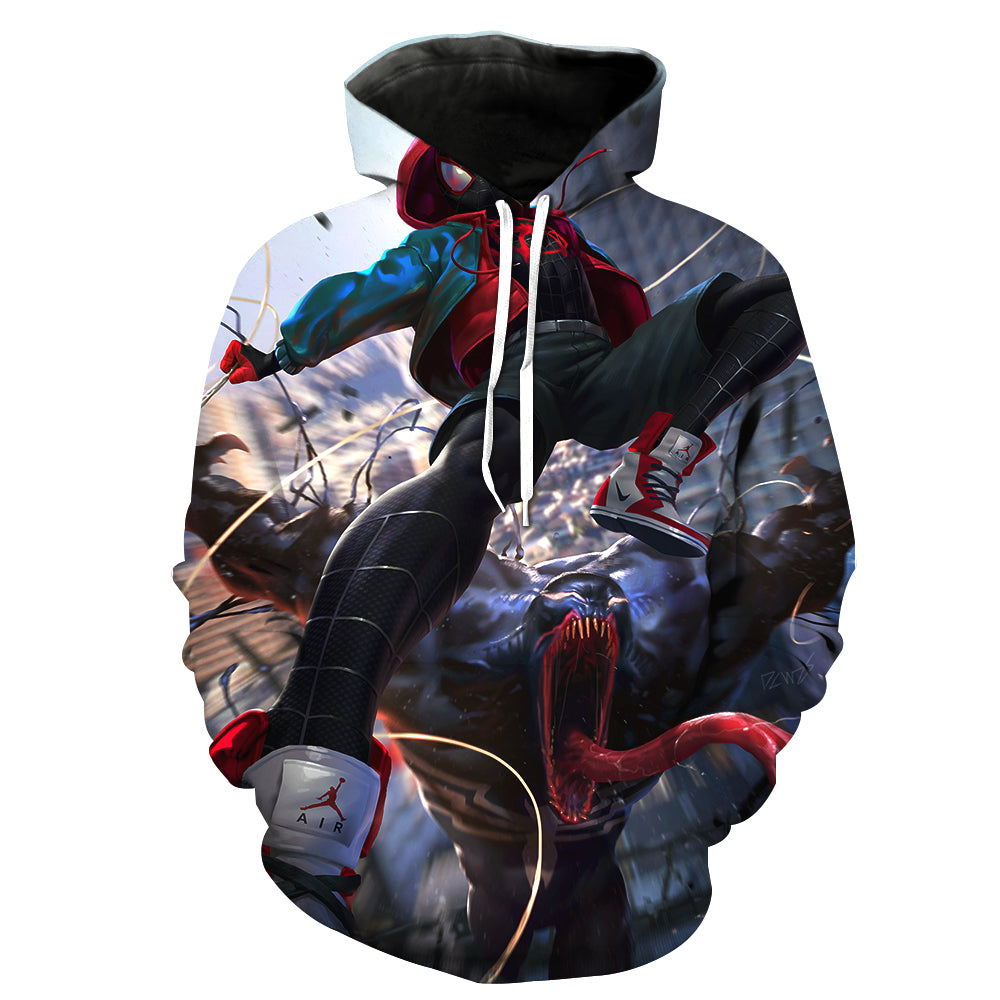 Spiderman Hoodies - Venom vs. Spiderman Cool 3D Hoodie