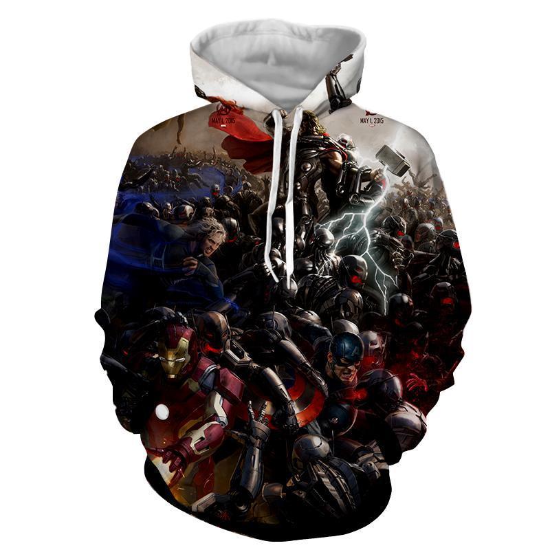 The Avengers All Super Heros Hoodies - Pullover Black Hoodie