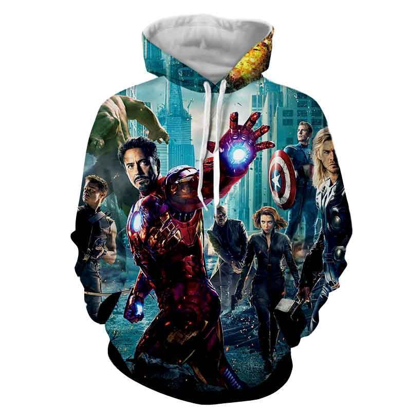 The Avengers Iron Man Hoodies - Pullover Black Hoodie