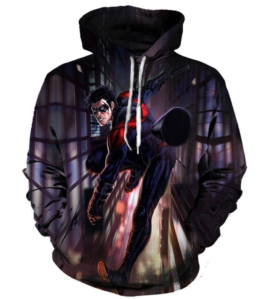 The Avengers Nightwing DC Comics Hoodies - Pullover Black Hoodie