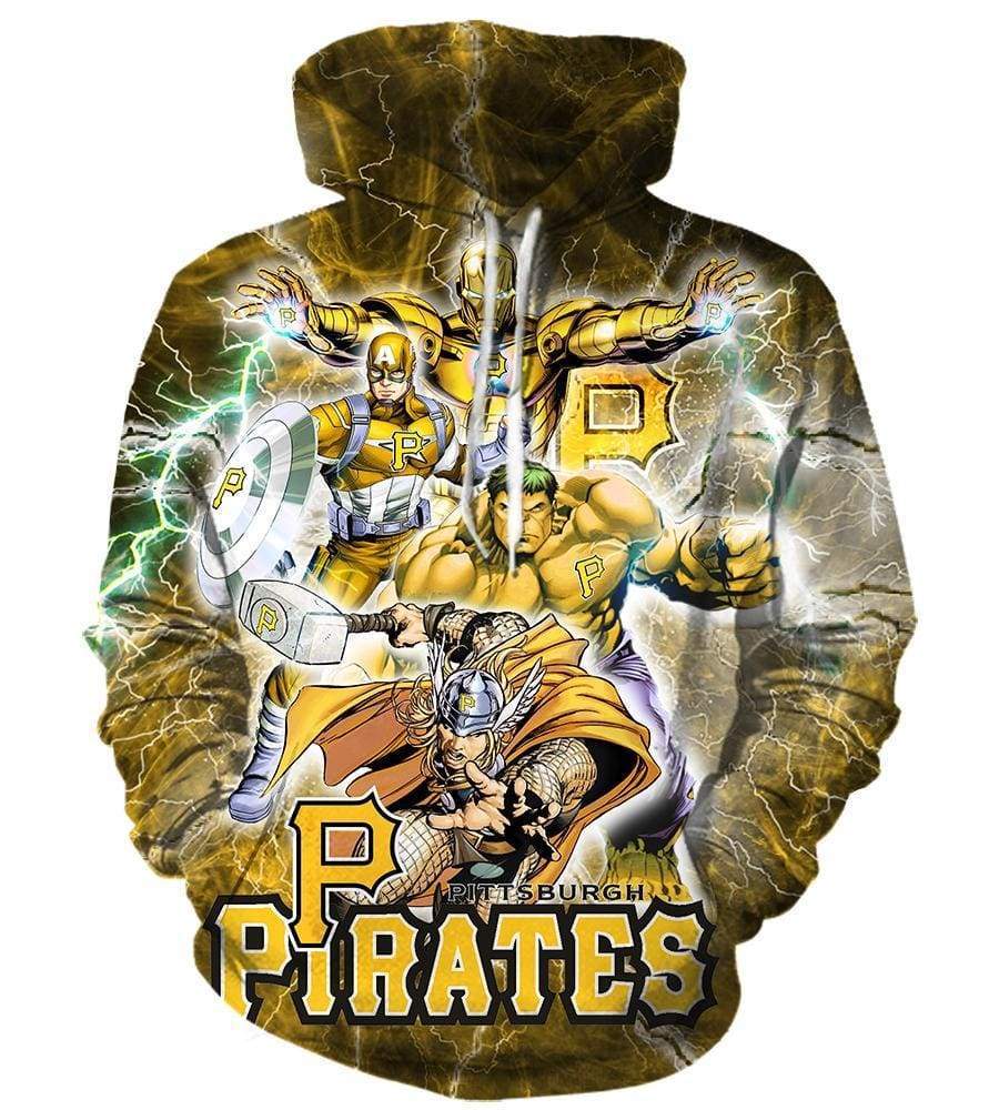 The Avengers Pittsburgh Pirates Hoodies - Pullover Yellow Hoodie