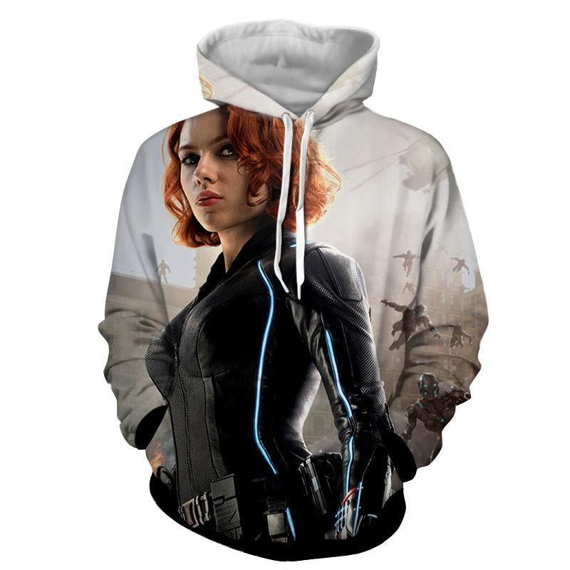 The Avengers Widow Hoodies - Pullover White Hoodie