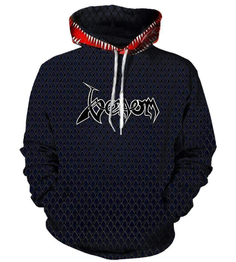 Venom Tongue Hoodies - Pullover Black Hoodie